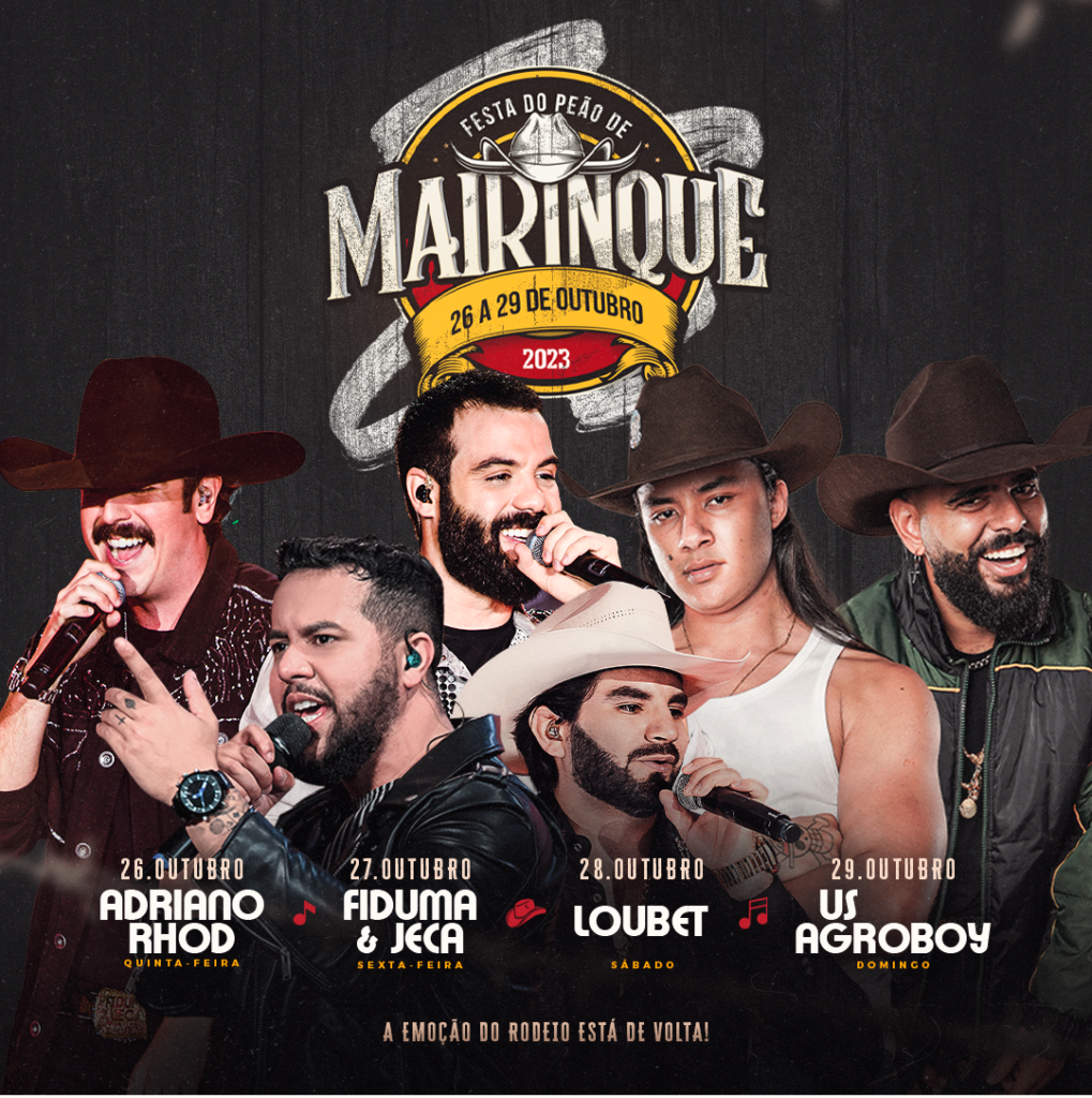 Mairinque: Festa de Peão traz shows gratuitos, rodeio em touros e prova dos  três tambores em outubro – Lucas di Mario